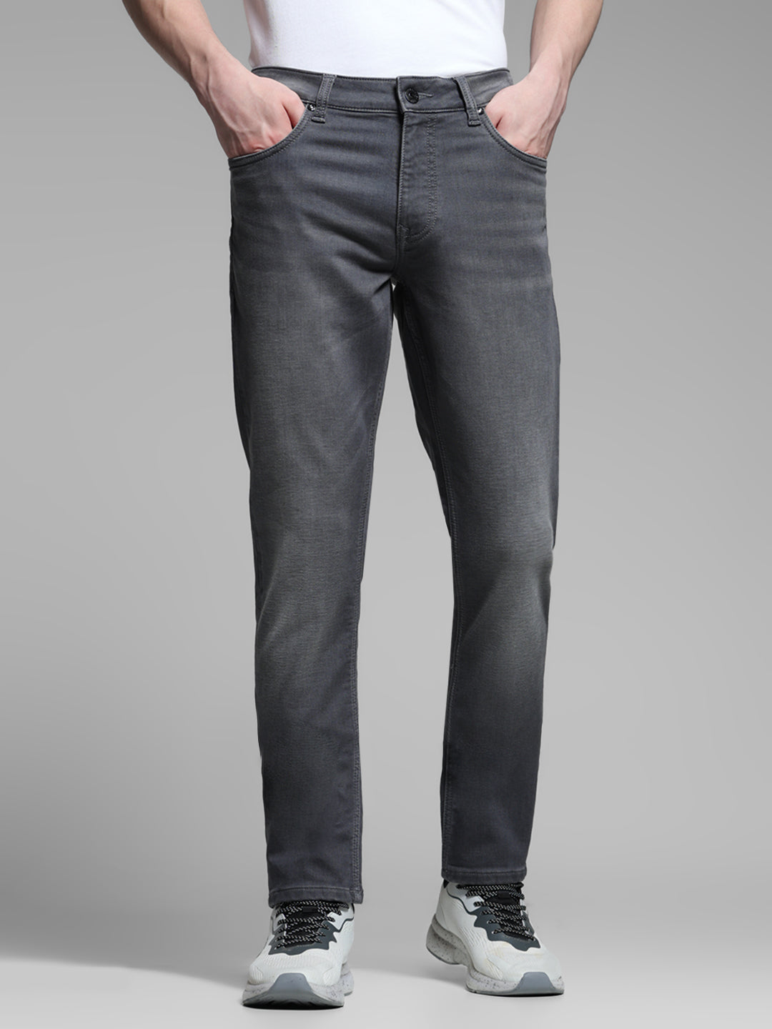 Grey Low Rise Glenn Slim Fit Jeans