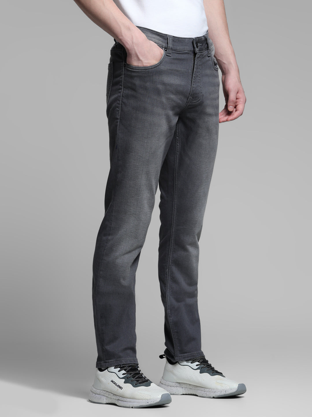 Grey Low Rise Glenn Slim Fit Jeans