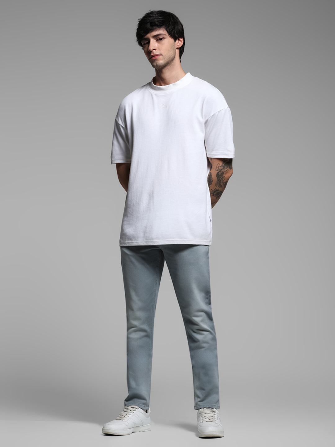 Light Blue Knitted Glenn slim fit jeans