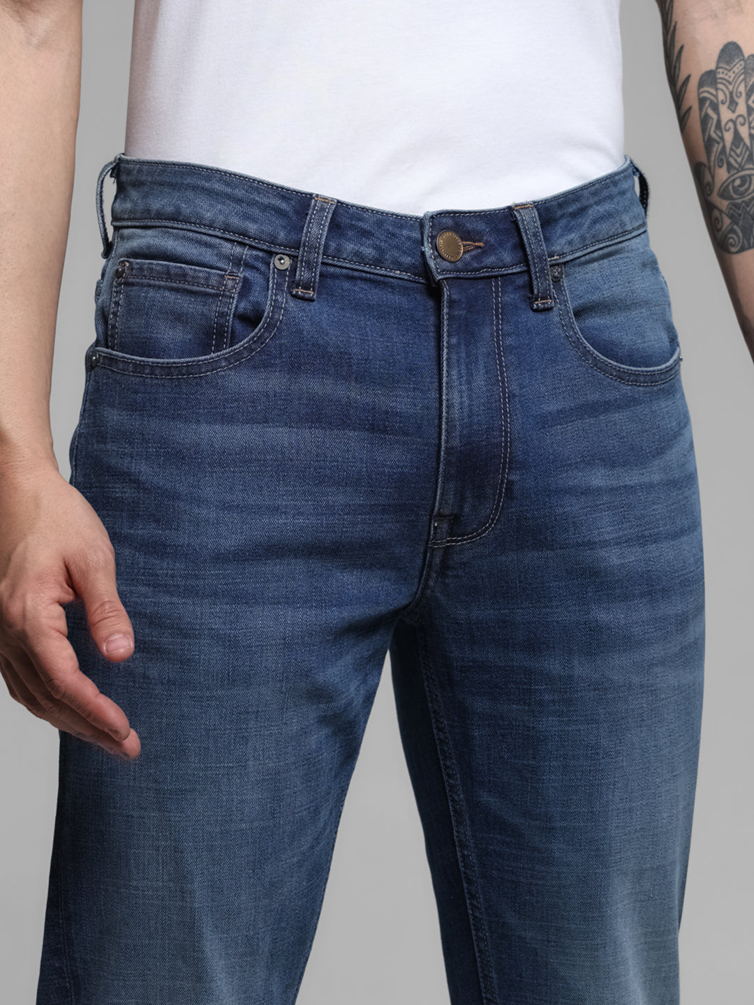 Blue Clark Regular Straight Jeans