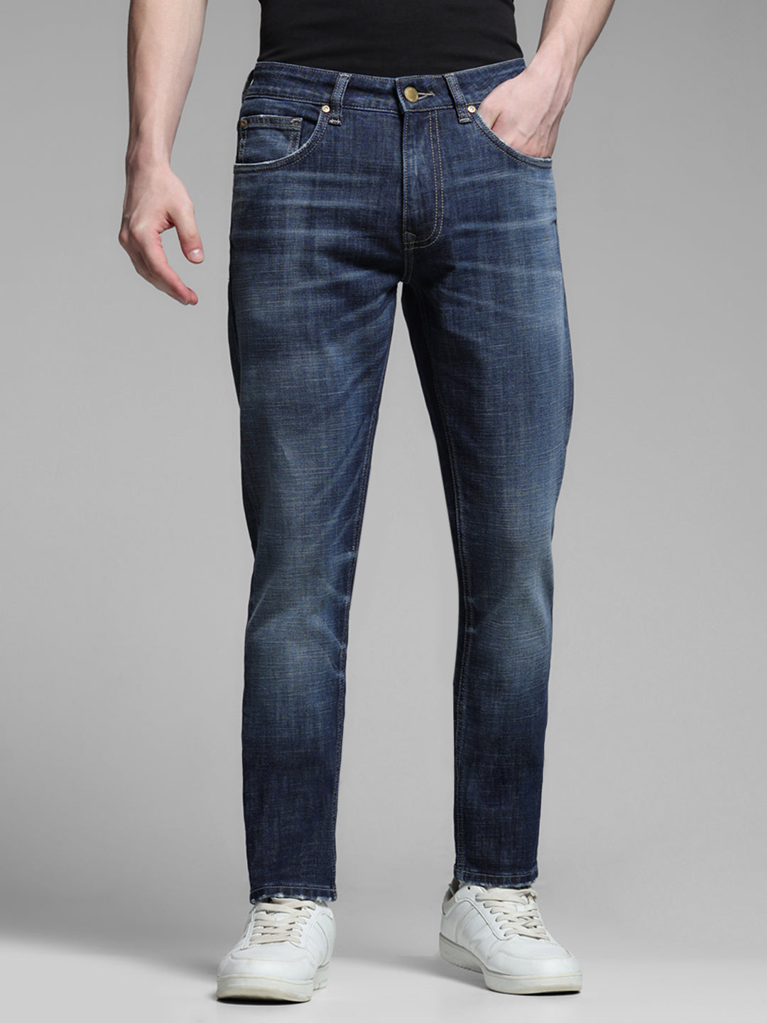 Dark Blue Washed Super Skinny Jeans - 36/34