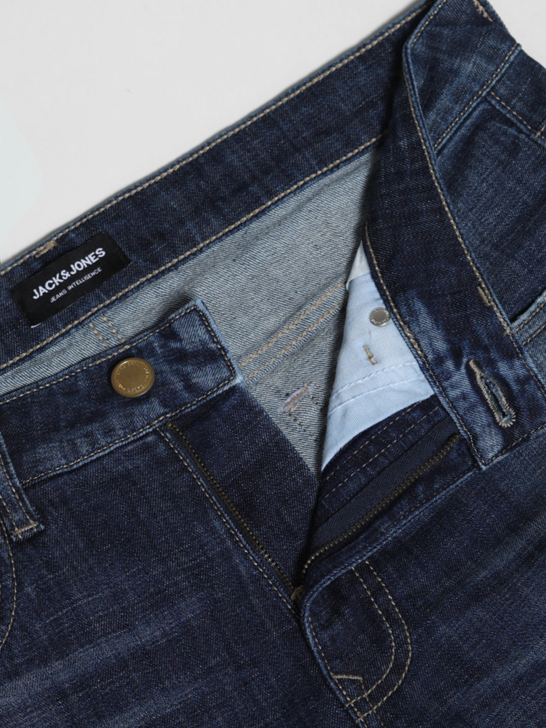 Dark Blue Washed Super Skinny Jeans