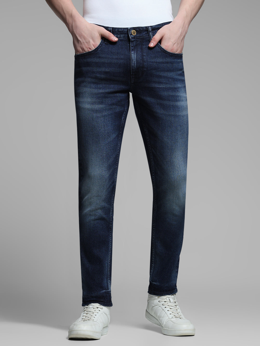 Dark Blue Brak Cropped Slim Fit Jenas
