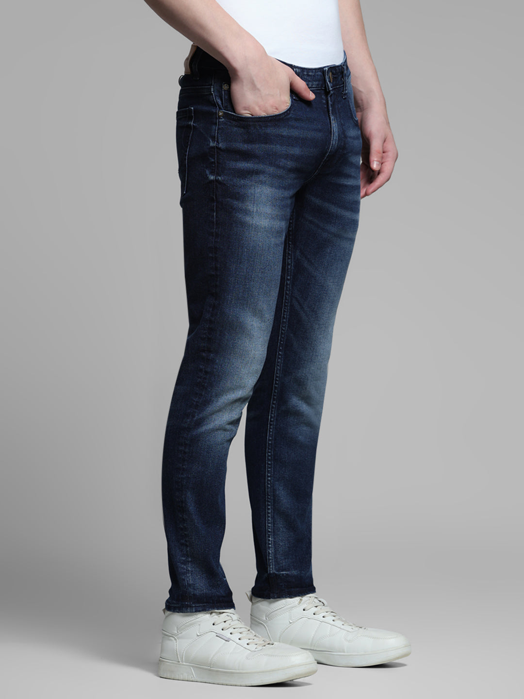 Dark Blue Brak Cropped Slim Fit Jenas