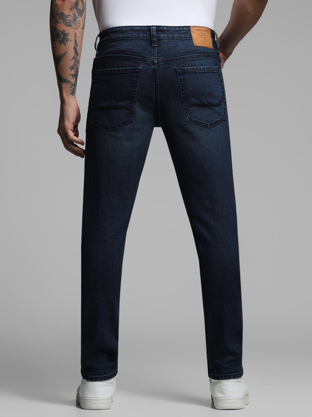 Dark Blue Brak Slim Fit Cropped Jeans