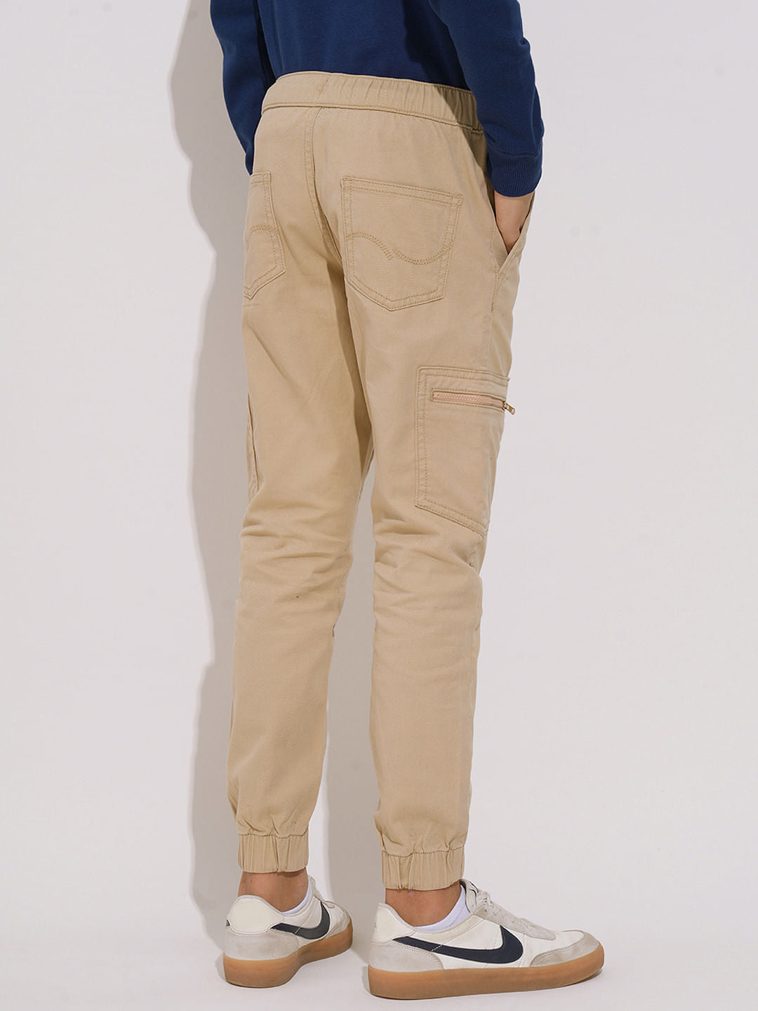 Boys Khaki Cotton Cargos