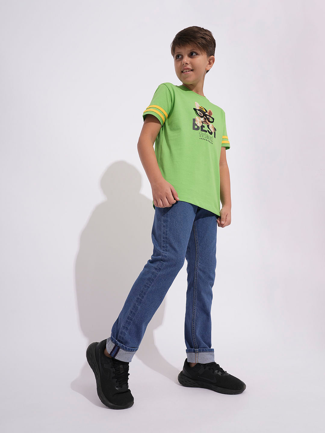 Light Blue Mid Rise Regular Fit Jeans - 4/5Y