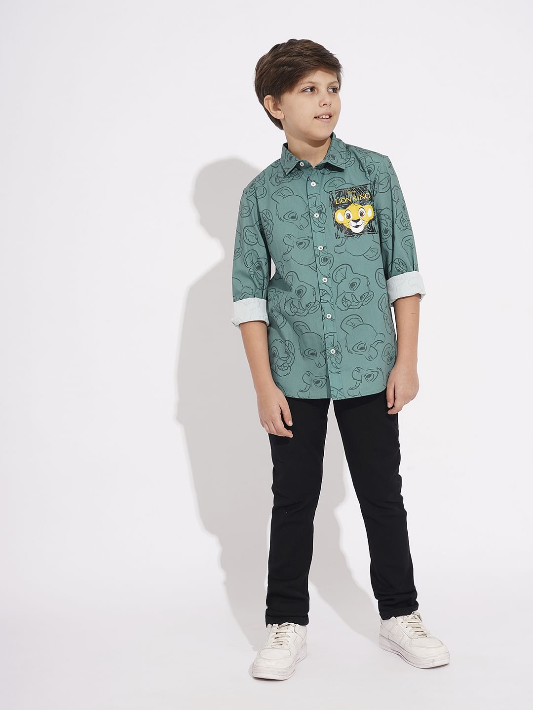 BOYS Black Mid Rise Clark Regular Fit Jeans