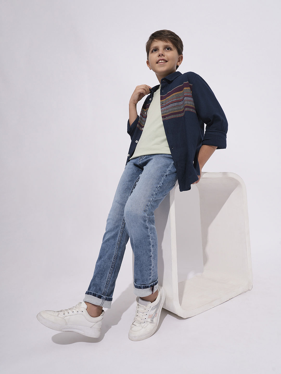 Blue Washed Clark Regular Fit Jeans - 4/5Y