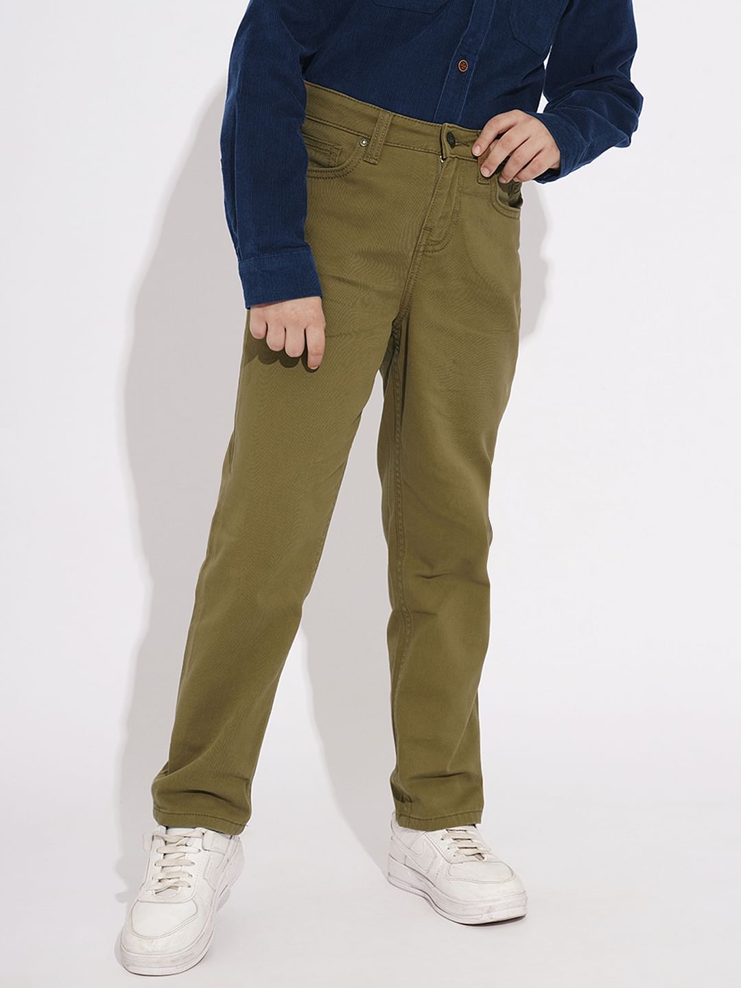 Boys Green Clark Regular Fit Jeans