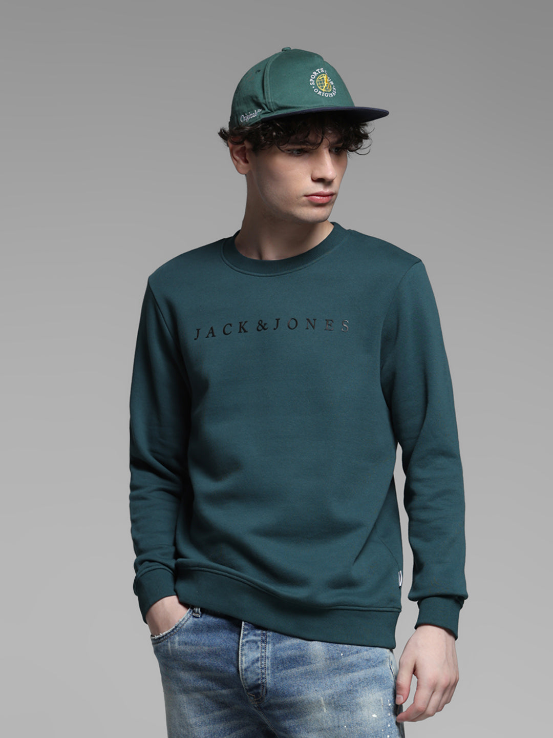 Green Logo Detail Sweatshirt