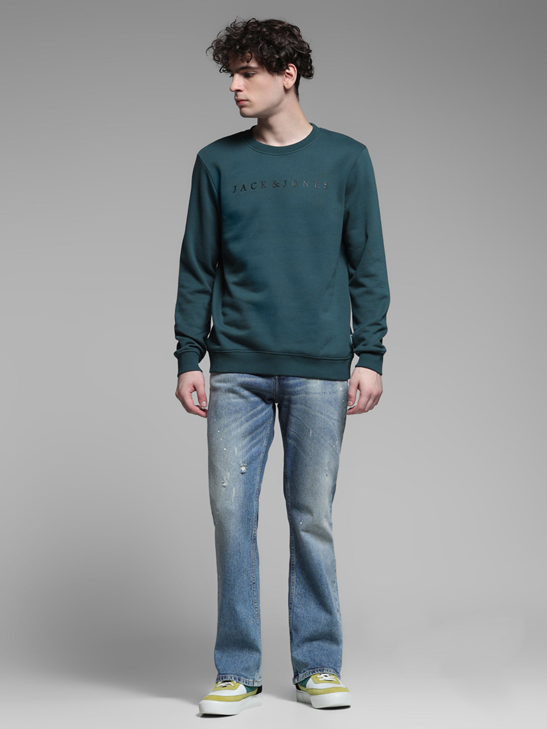Green Logo Detail Sweatshirt