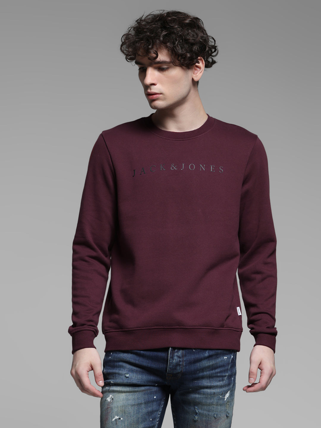 Maroon Logo Detail Sweatshirt