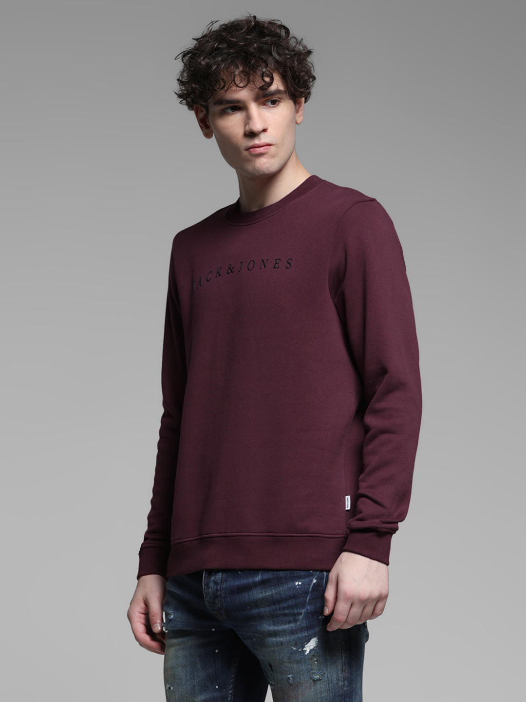 Maroon Logo Detail Sweatshirt