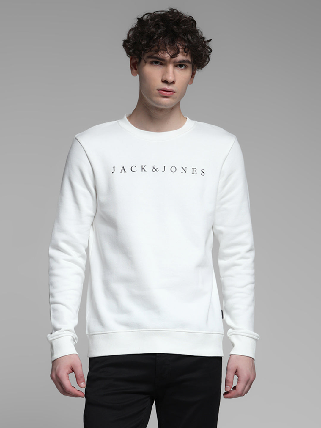 White Logo Detail Sweatshirt