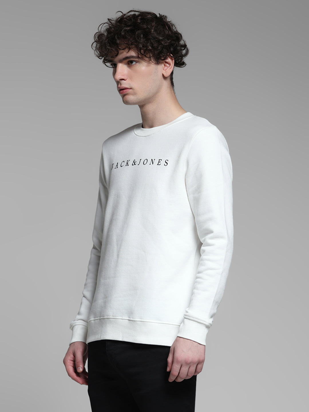 White Logo Detail Sweatshirt