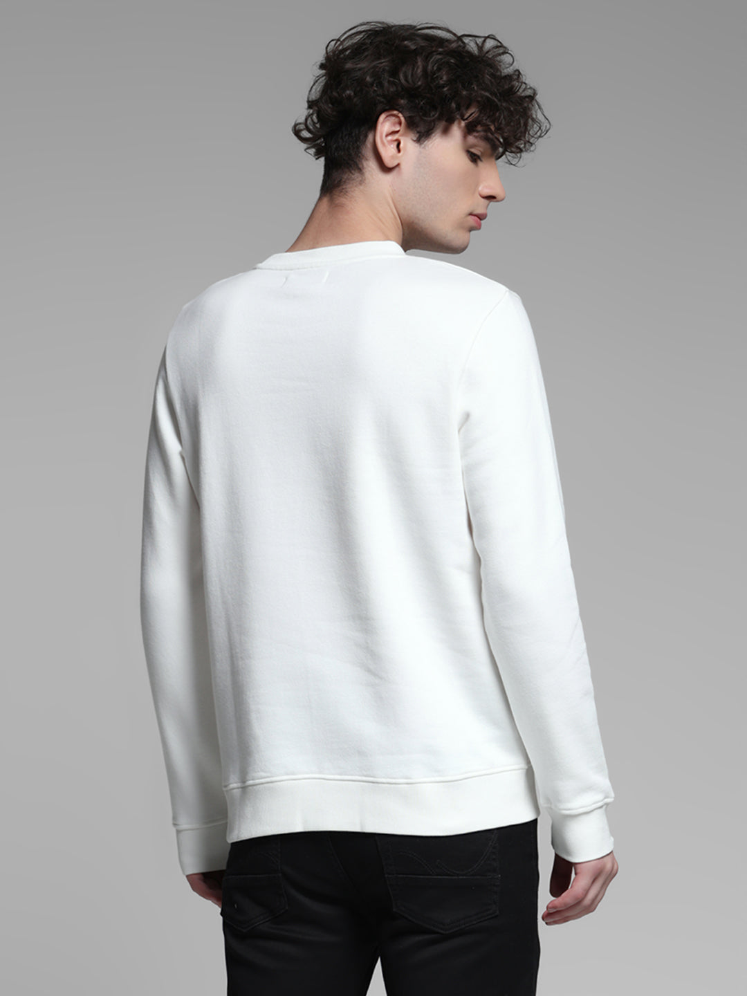 White Logo Detail Sweatshirt