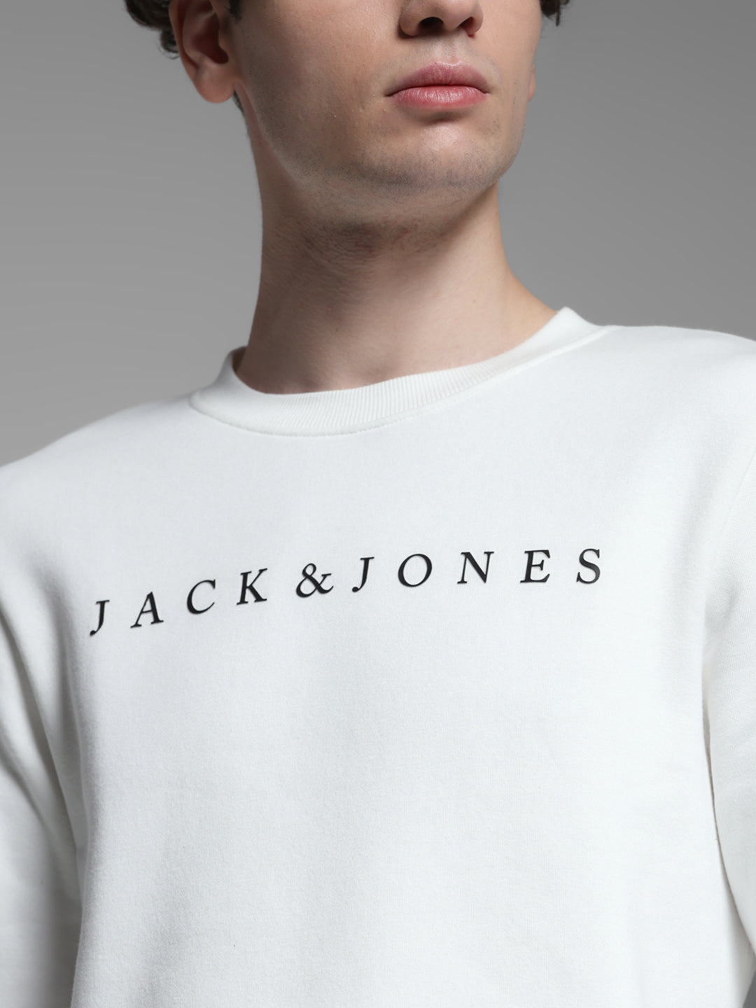 White Logo Detail Sweatshirt