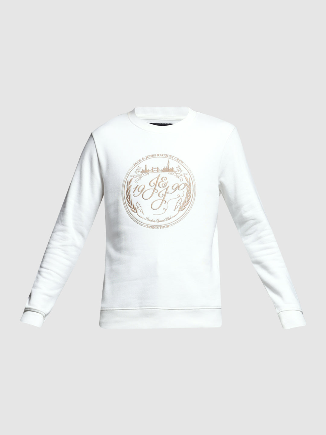 White Embroidered Sweatshirt