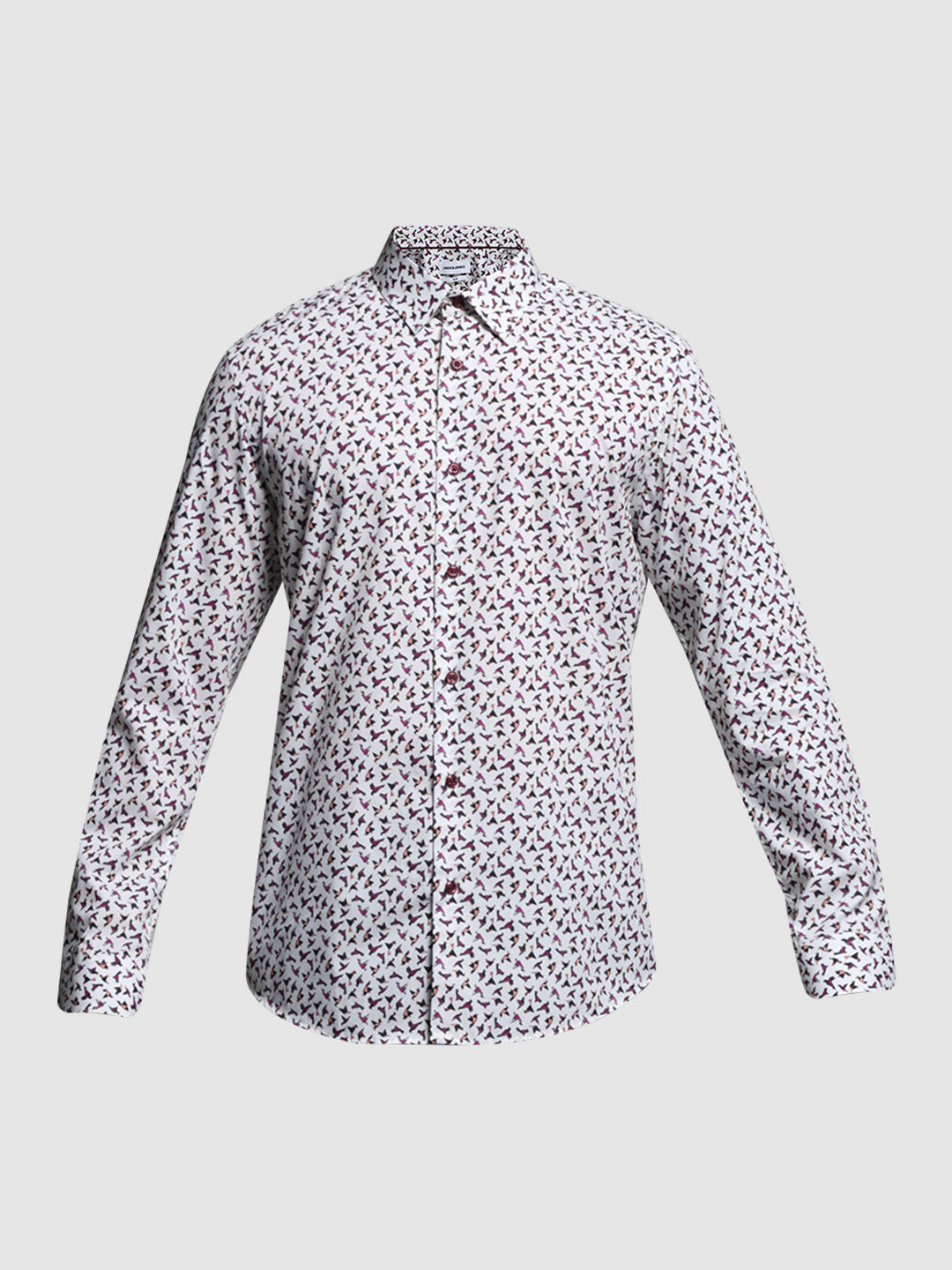 White Cotton Printed Shirt