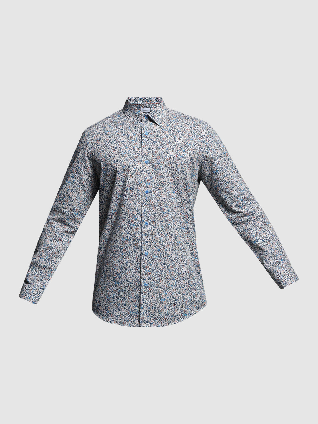White Floral Slim Fit Shirt