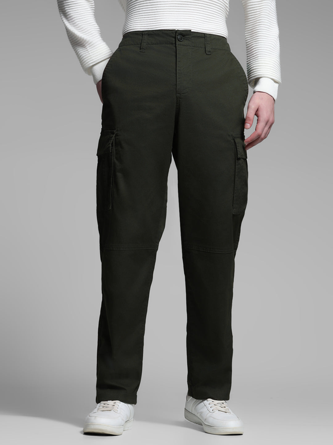 Olive Green Anti Fit Cargos - 28/30