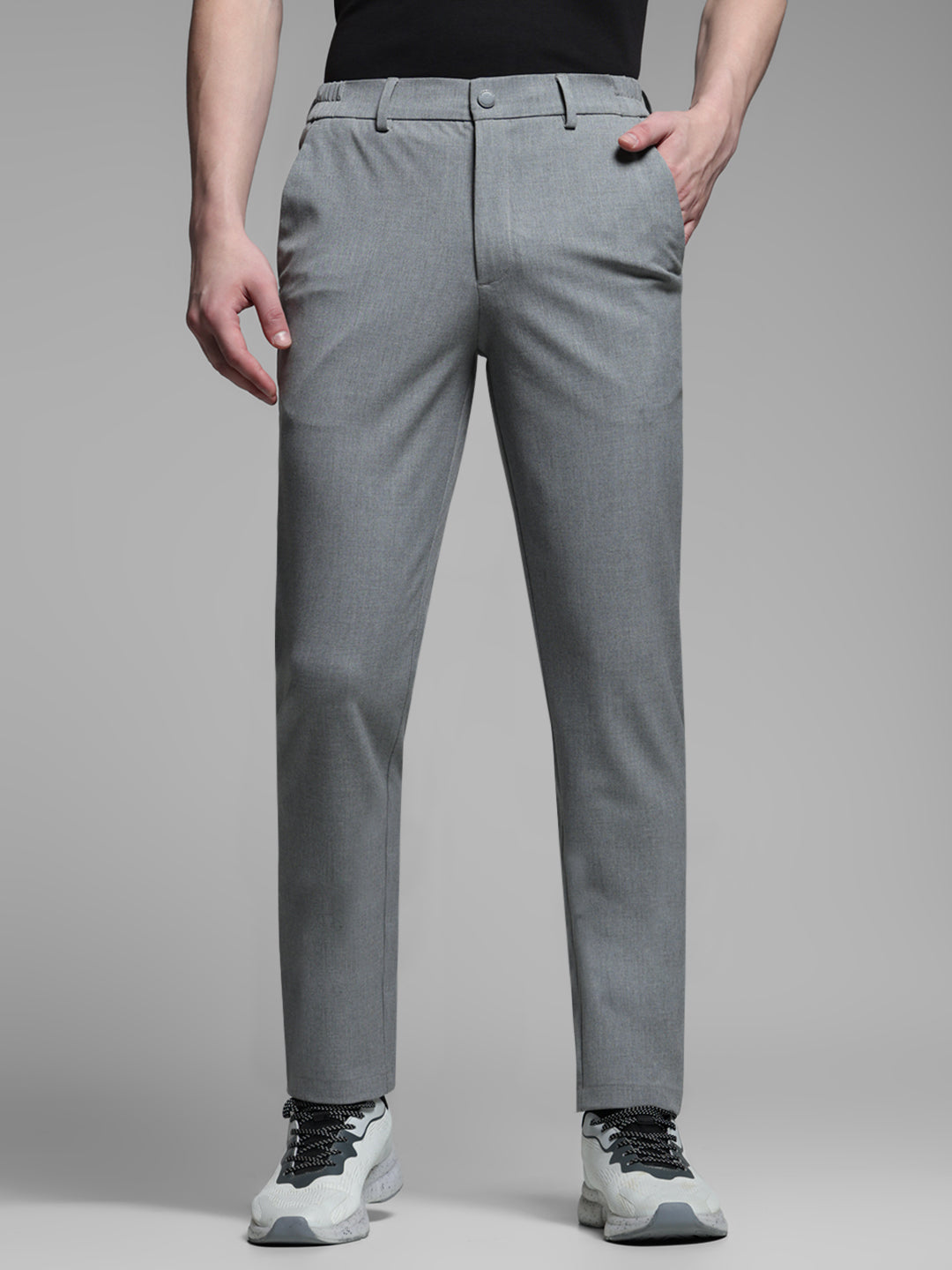 Grey Slim Fit Pants - 28