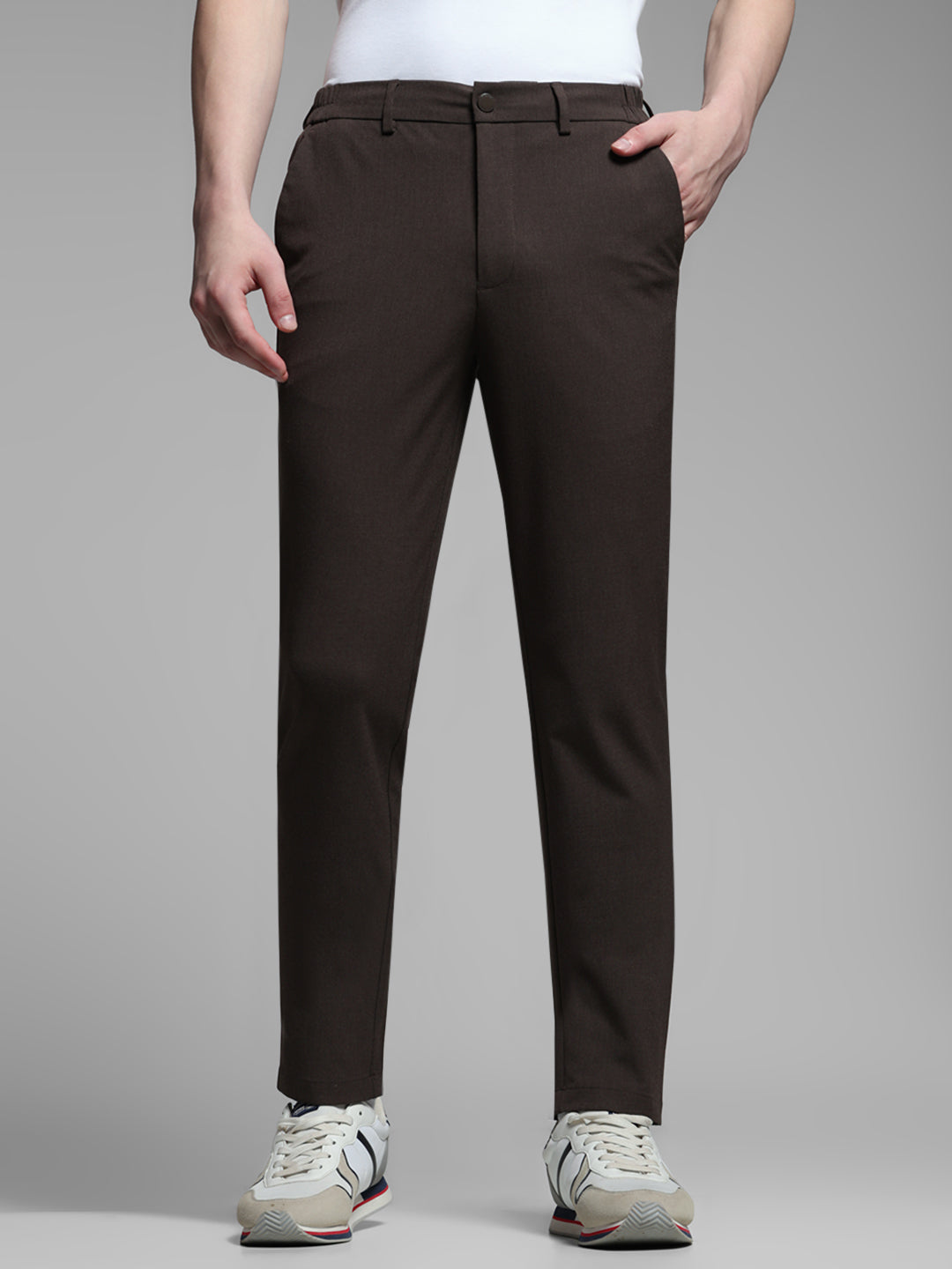 Dark Brown Slim Fit Pants