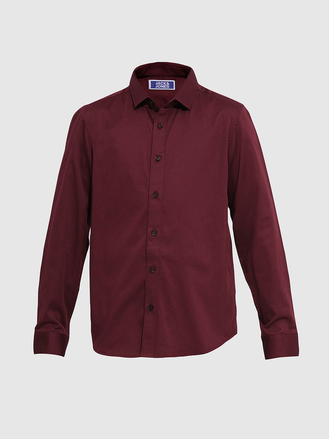 Boys Maroon Full Sleeves Shirt