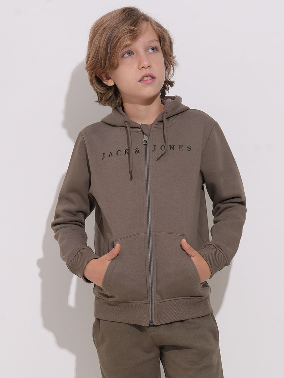 Brown Hooded Co-ord Set Sweatshirt