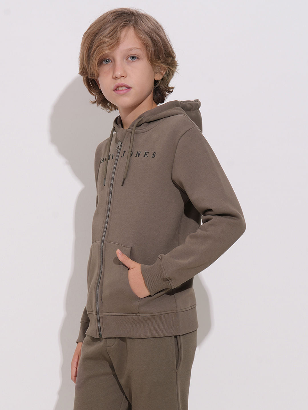 Brown Hooded Co-ord Set Sweatshirt