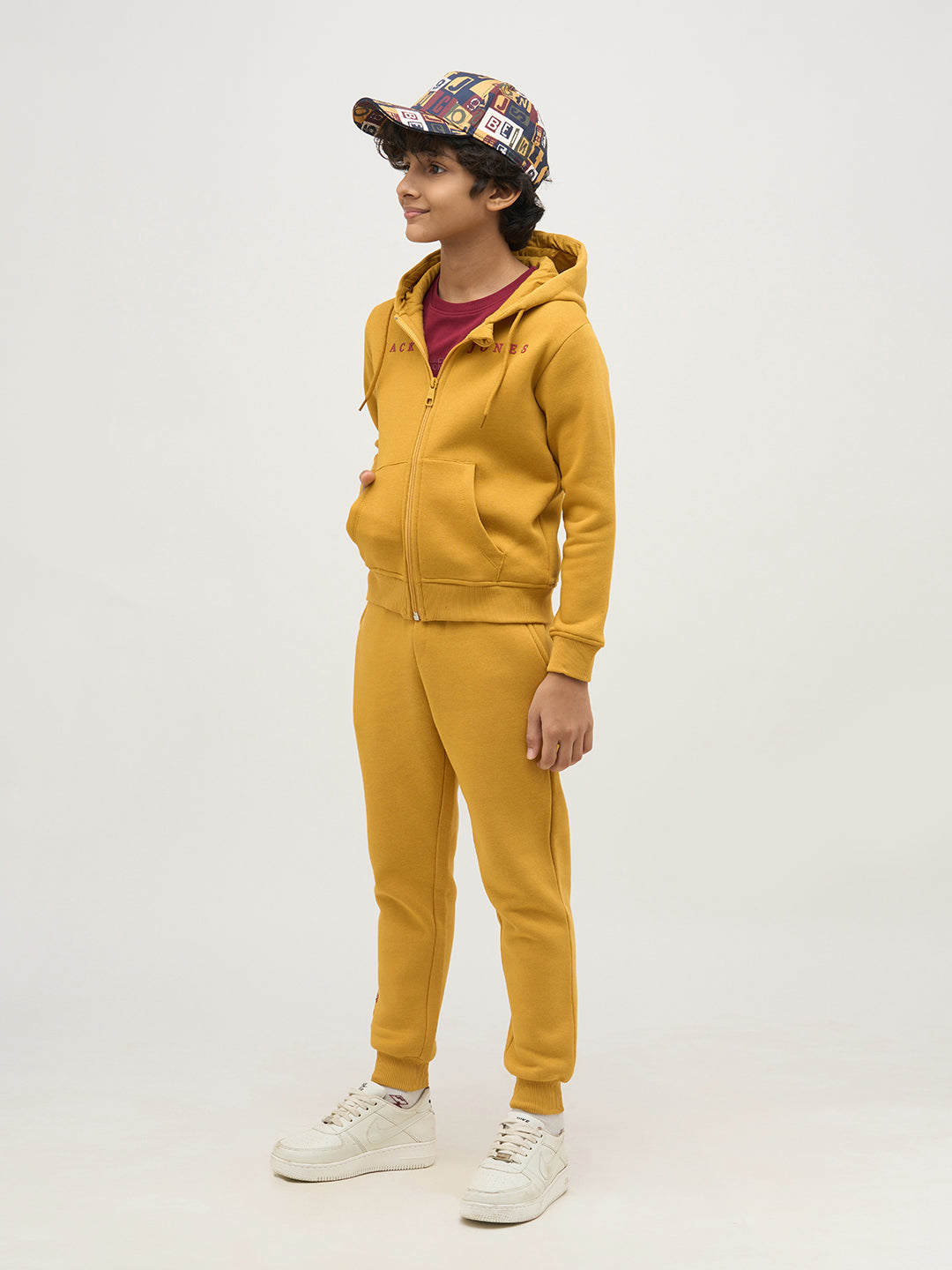 Buy Boys Yellow Zip-Up Hooded Sweatshirt Online | JACK&JONES