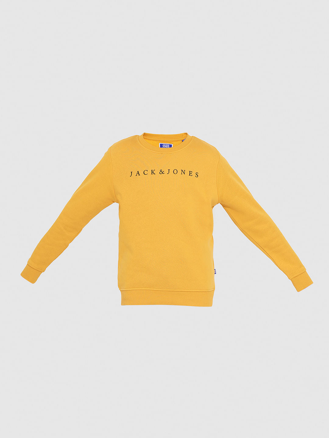 Boys Yellow Logo Print Sweatshirt