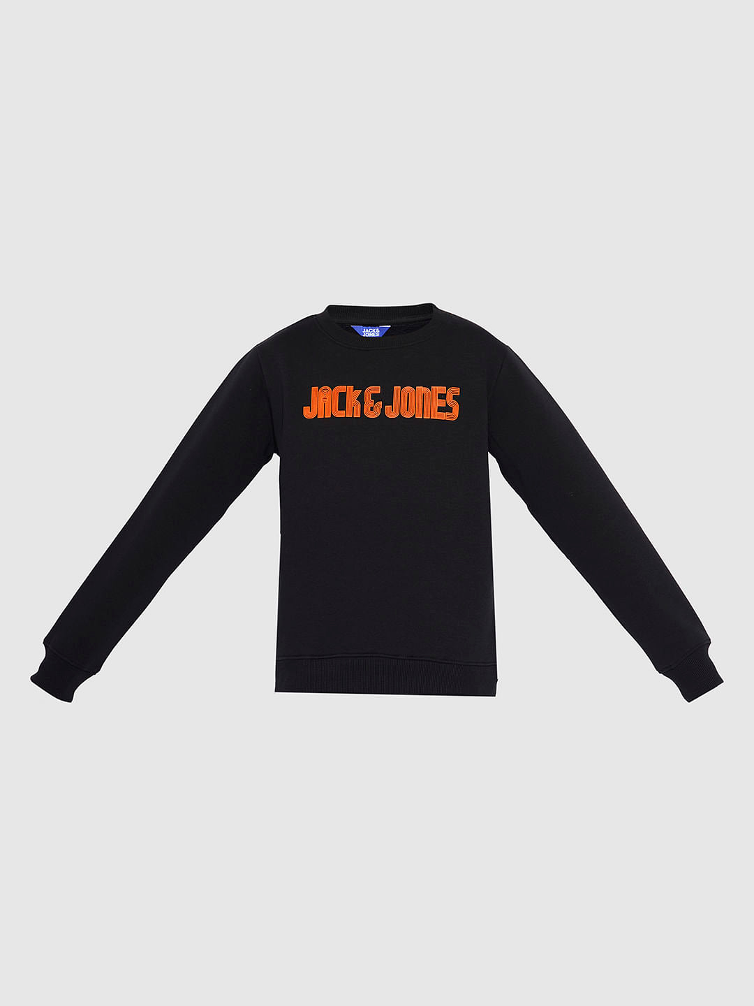 Boys Black Logo Print Sweatshirt