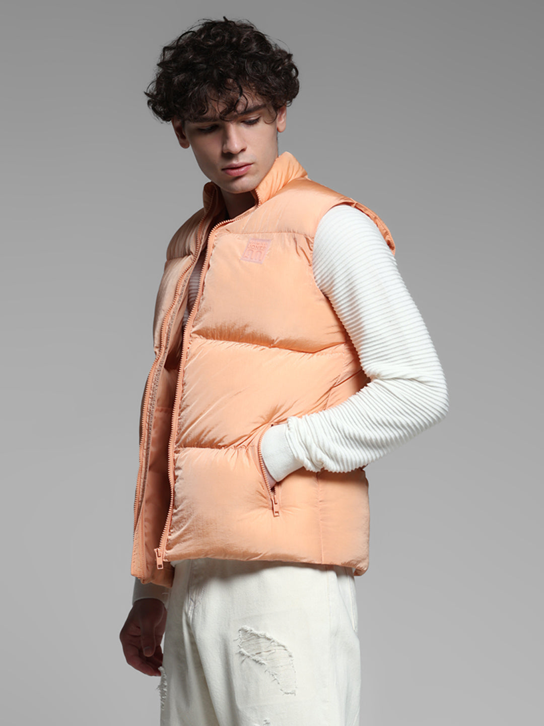 Peach Puffer Vest