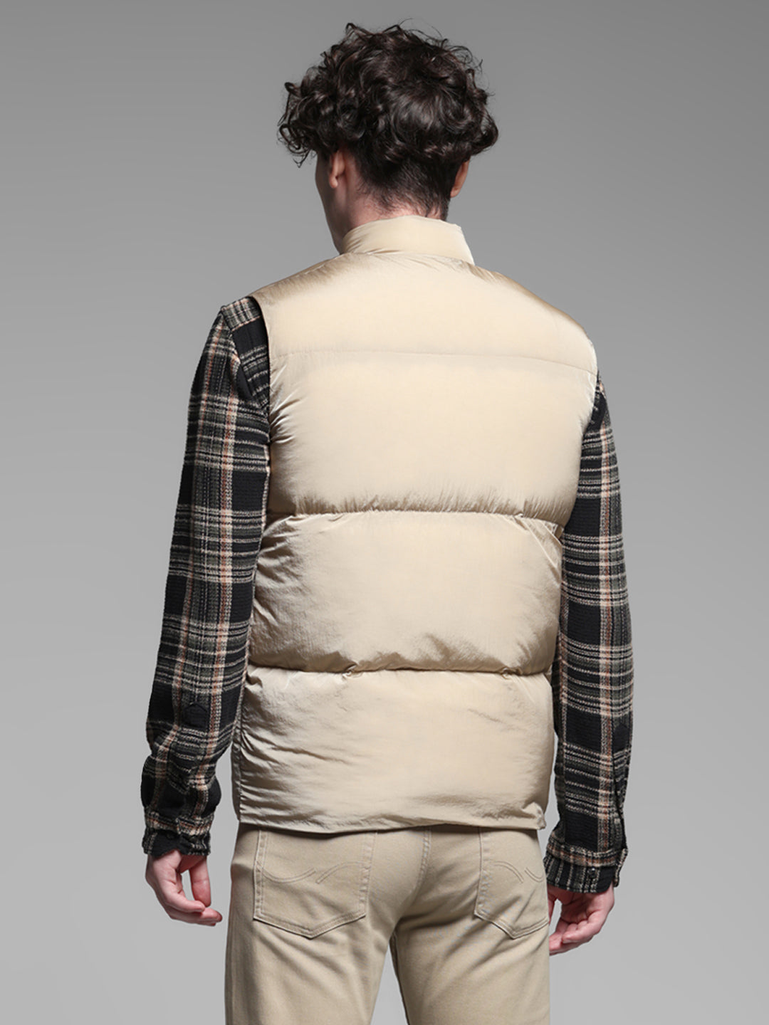 Beige Puffer Vest