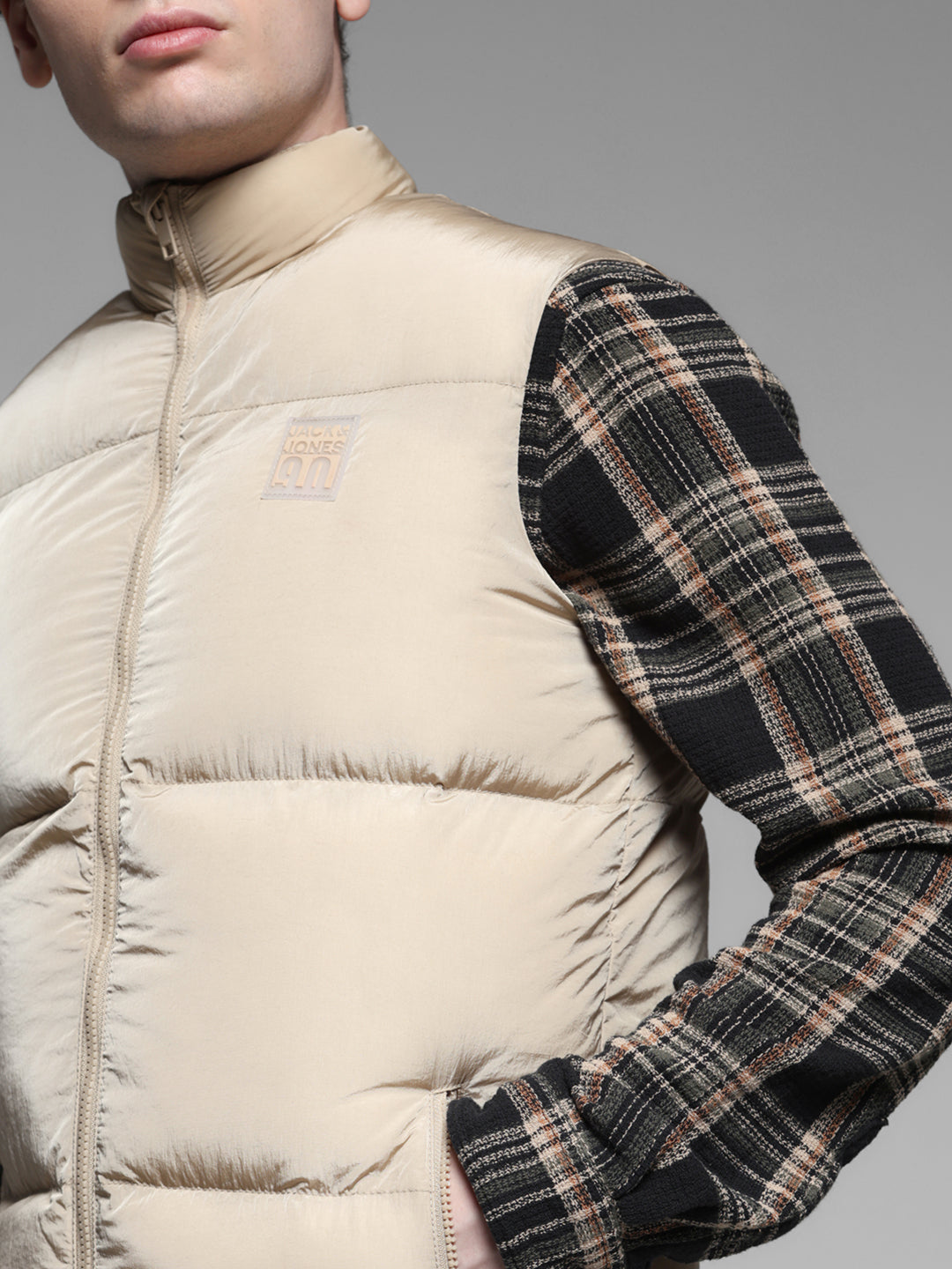 Beige Puffer Vest