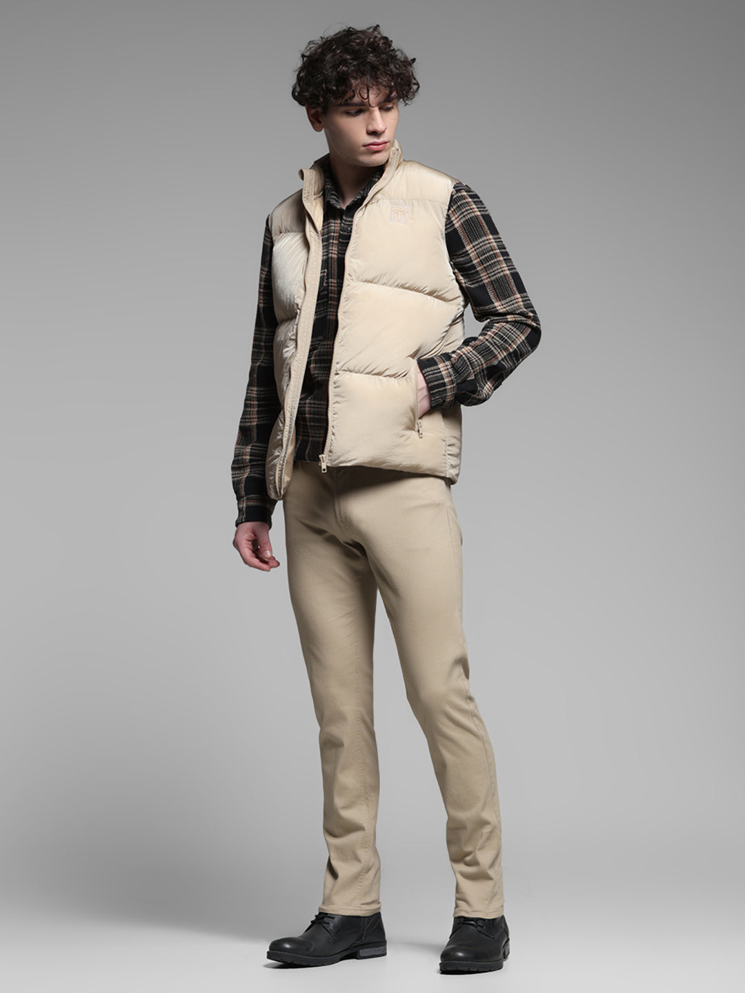 Beige Puffer Vest