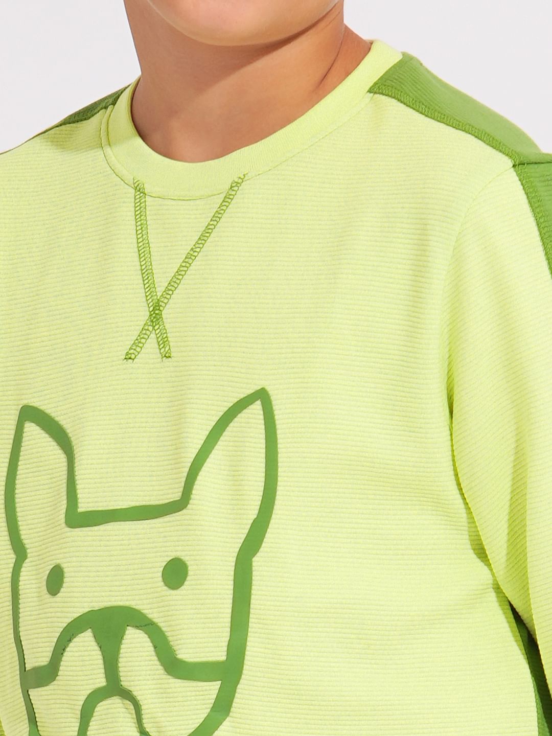 Boys Lime Doggo Print T-shirt