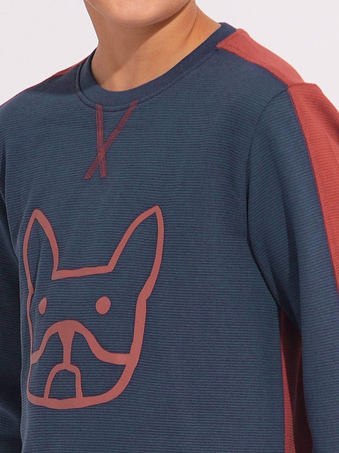 Boys Navy Blue Doggo Print T-shirt