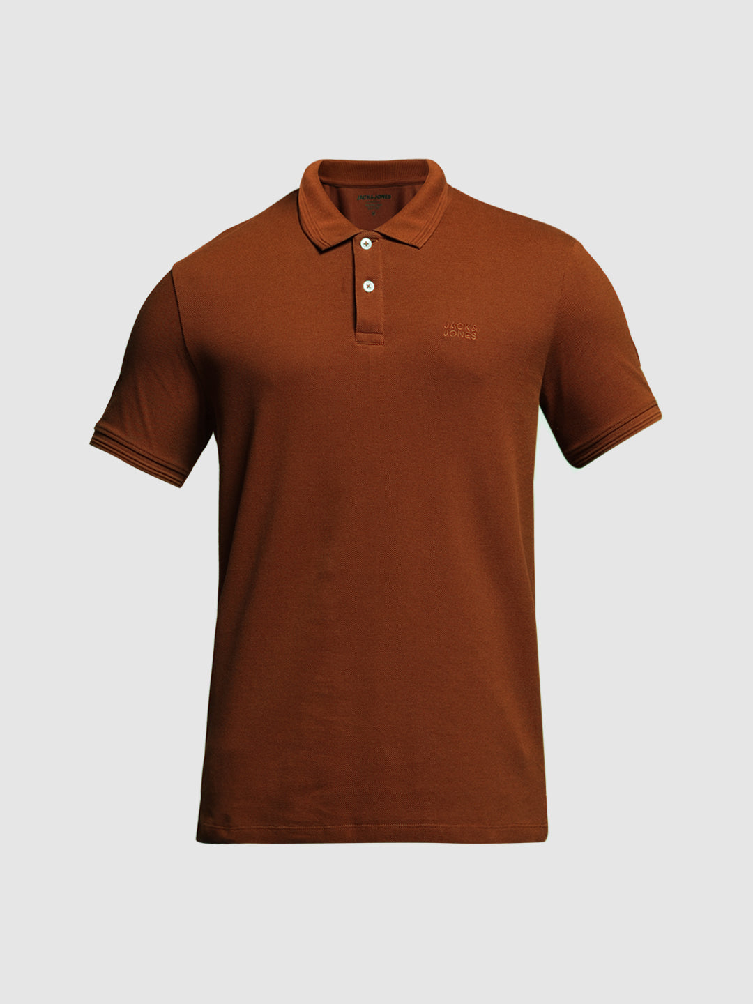 Dark Brown Ribbed Sleeve Polo