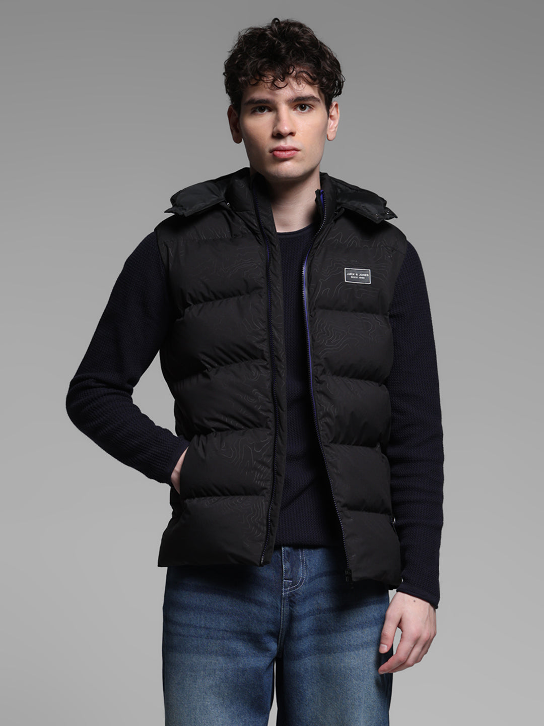 Hooded Puffer Vest Jacket