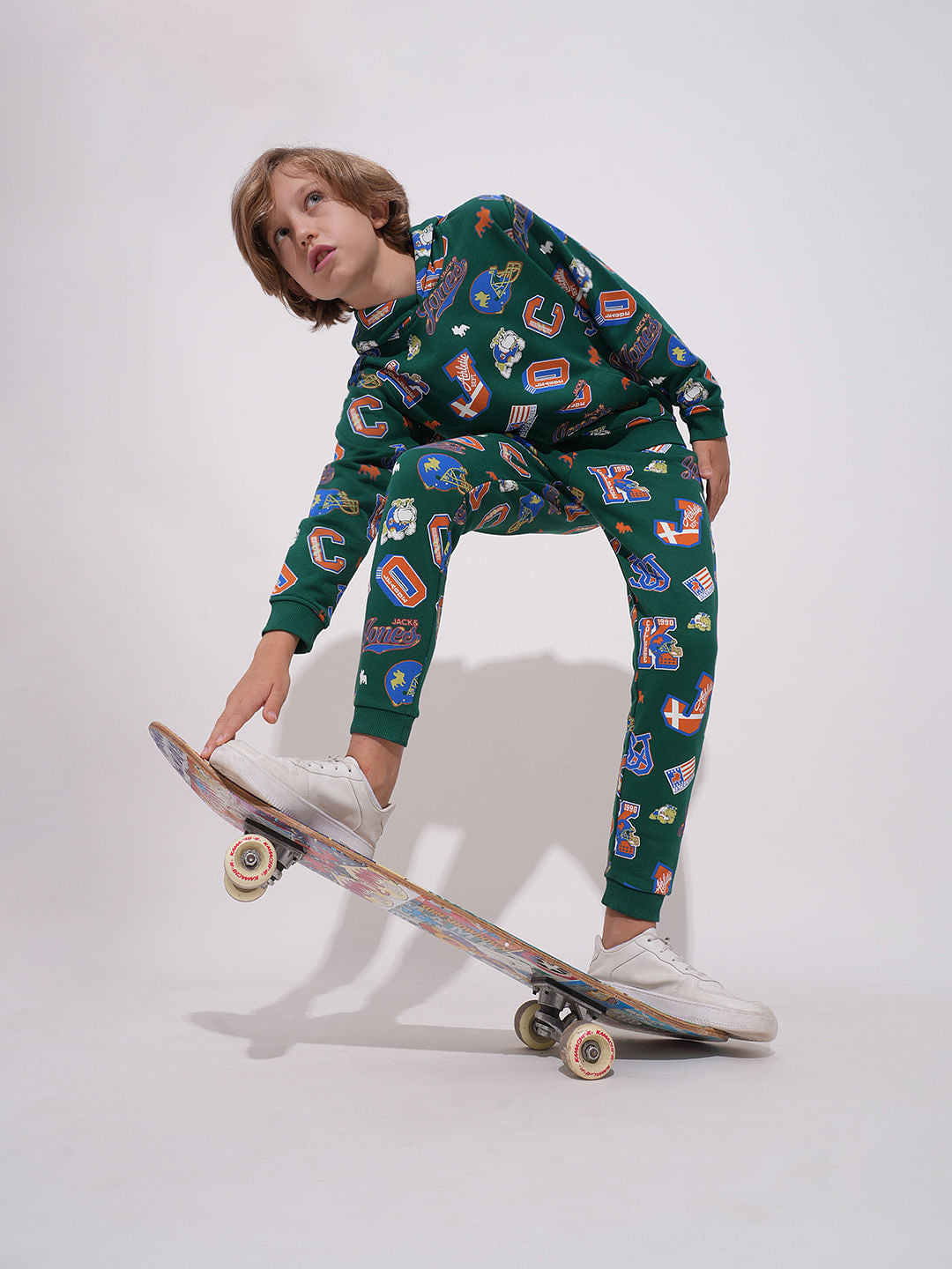 Green Printed Co-ord Set Joggers