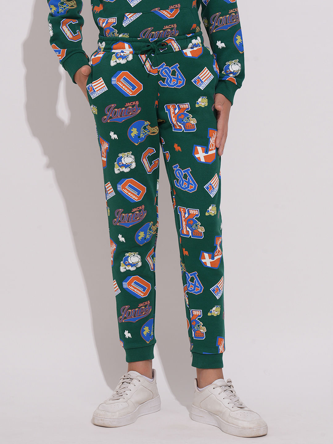 Green Printed Co-ord Set Joggers