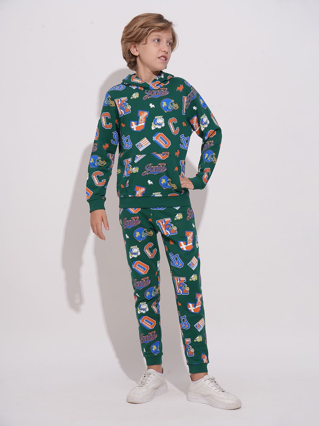 Green Printed Co-ord Set Joggers