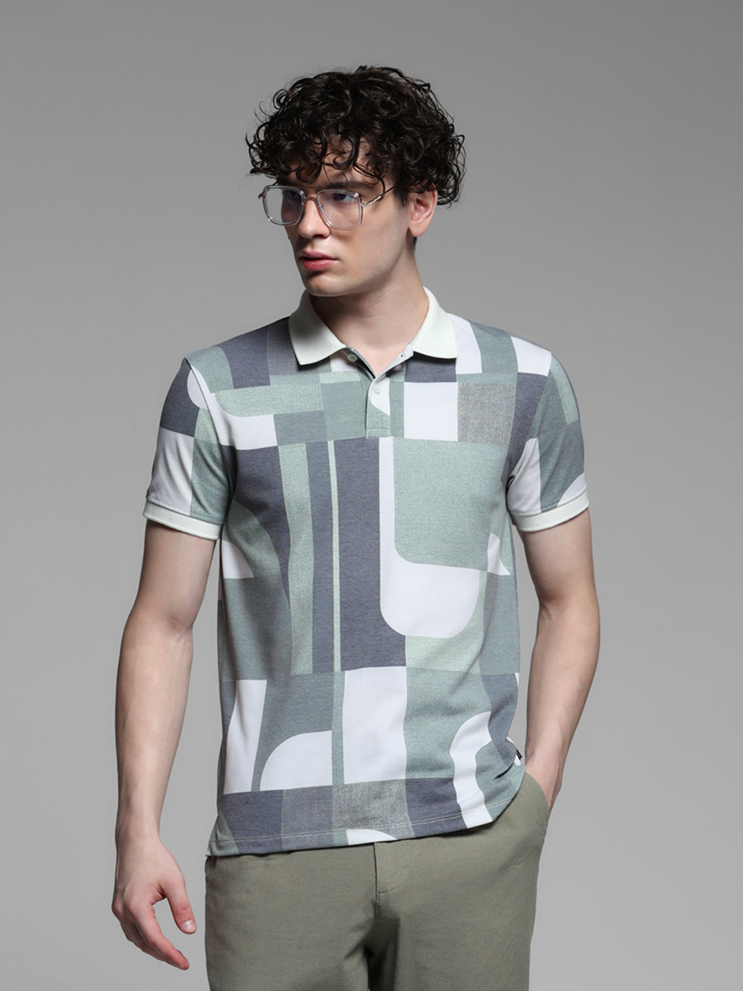 Abstract Print Polo - S