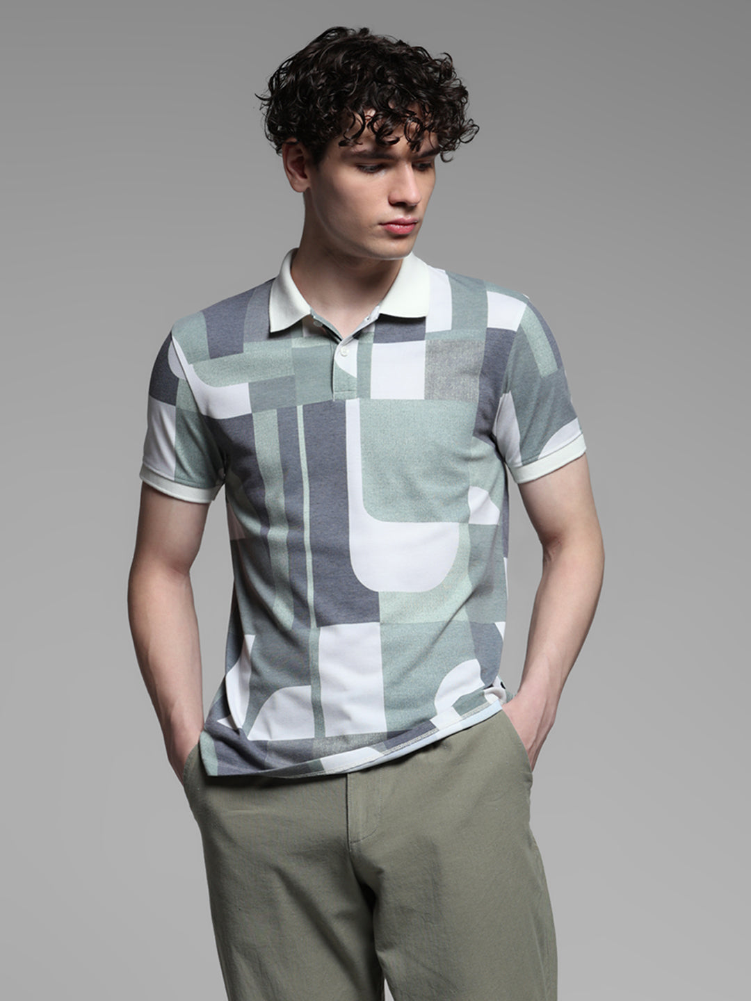 Abstract Print Polo