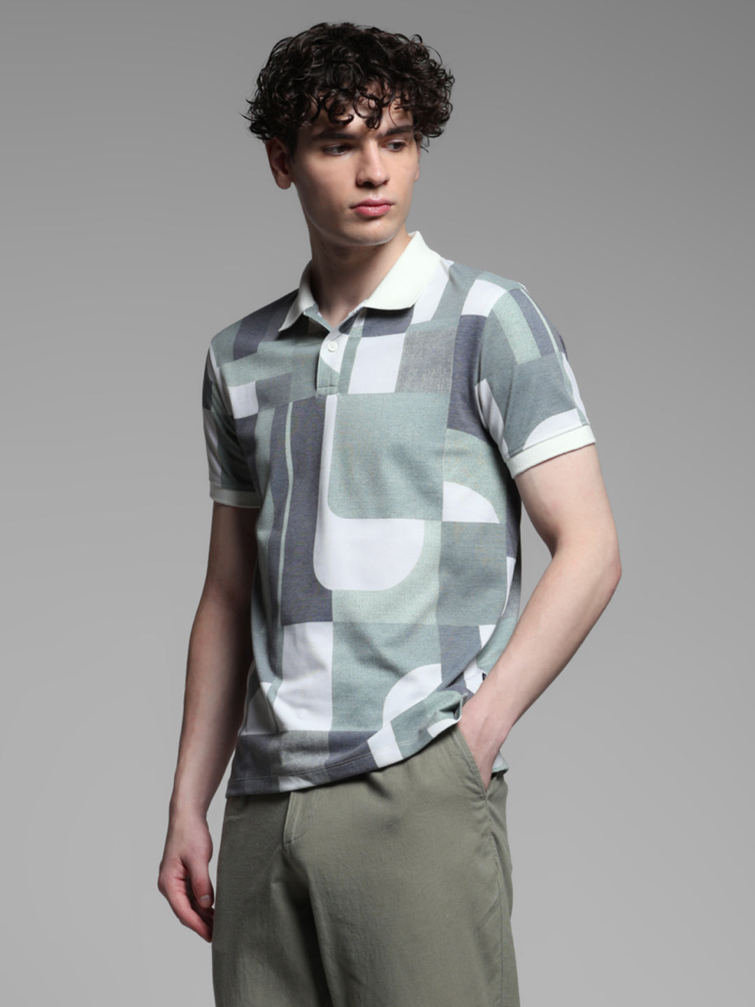 Abstract Print Polo