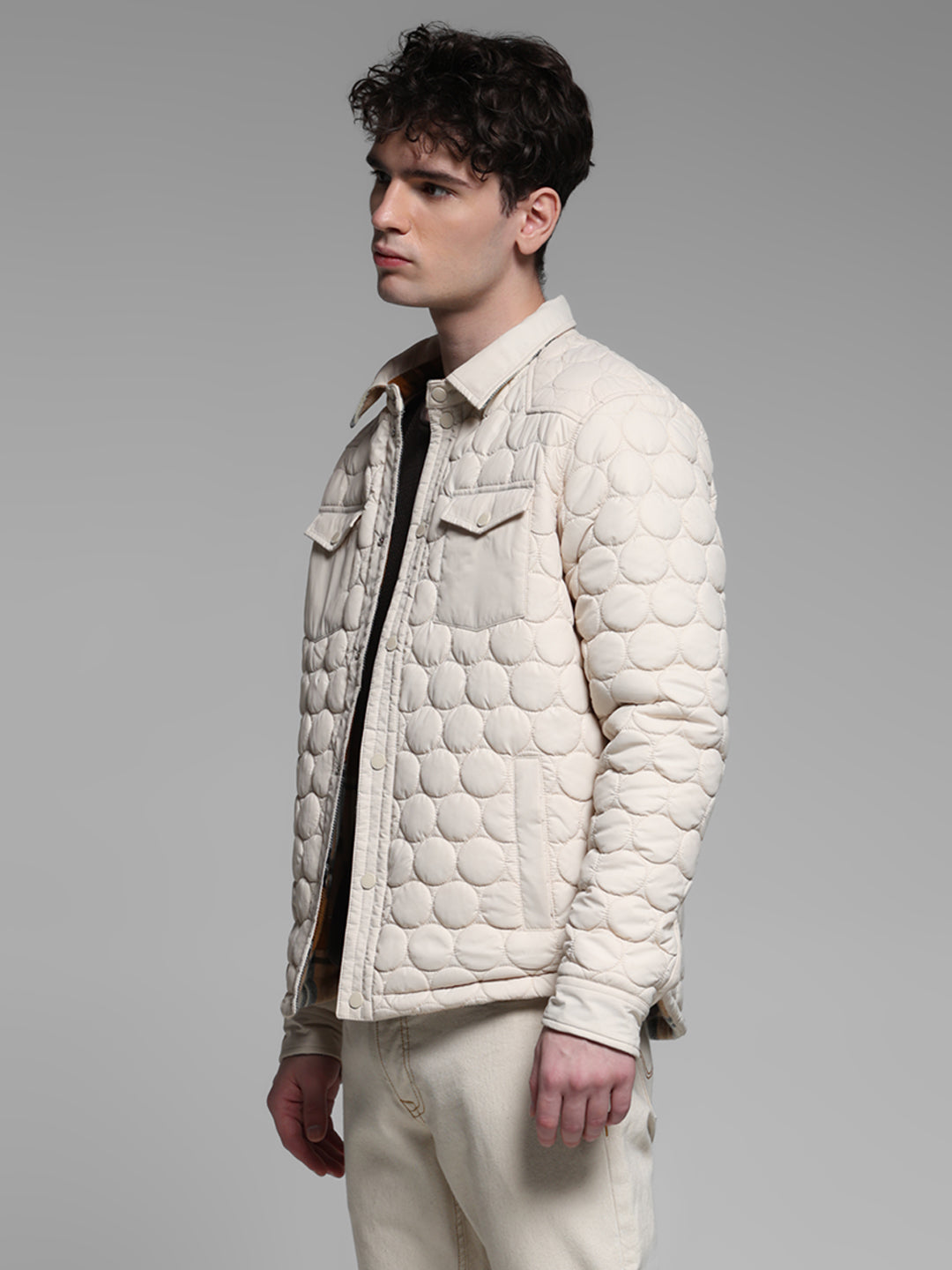 Reversible Quilted Check Jacket