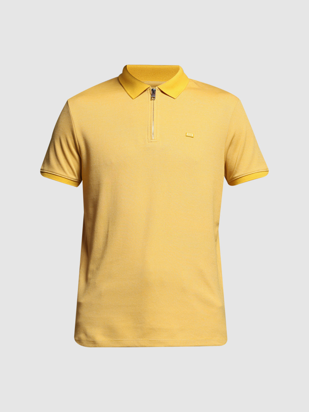 Yellow Zip Detail Polo
